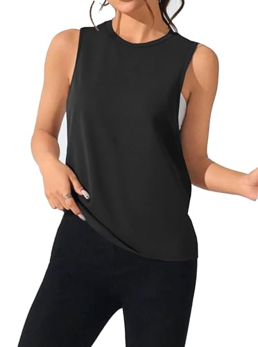 Remidoo Women's Open Side Workout Tank Top Sleeveless Shirt Crewneck Activewear4