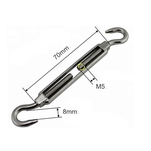 Turnbuckle 10 PCS Hook Turnbuckle Stainless Steel Heavy Duty Stainless Marine miniatura 2