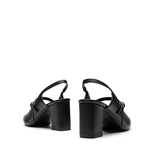 DREAM PAIRS Women's Closed Toe Chunky High Heels Mary Jane Block Square Toe Slingback Strappy Dress Work Pumps Shoes4