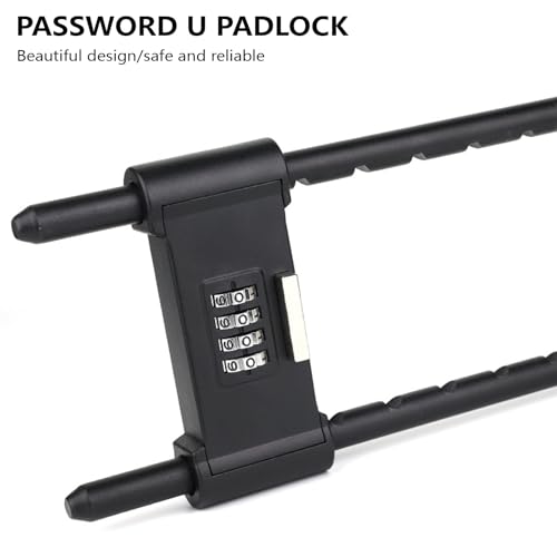 Candado duradero de combinacion 4 digitos y grillete largo de seguridad 5