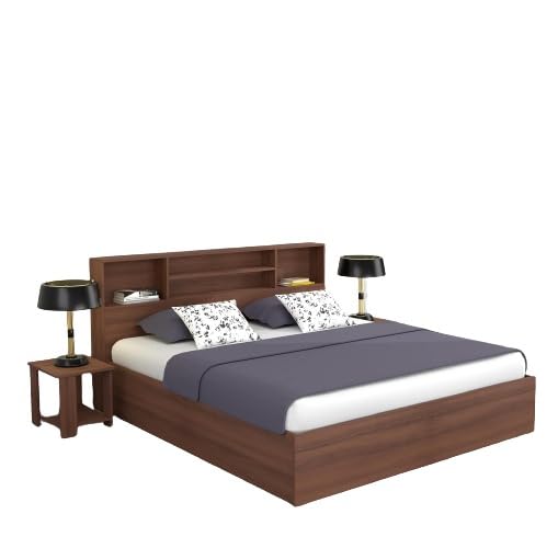modular zone Engineered Wood King Size Double Bed with Storage Box for ...