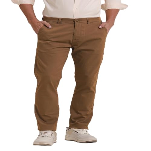Image of BASICS Premium Cotton Stretch Formal Trousers for Men | Office Pants