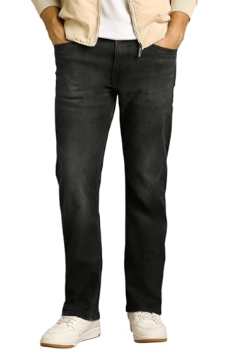 Louis Philippe Men's Regular Fit Stretch Denim – Premium Wash, Authentic Twill, Durable Jeans – 80% OFF