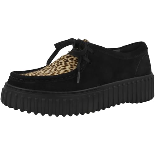 Clarks Para Mulher. 26181189 Sapatos De Couro Torhill Bee Preto (39), 1 A 3Cm, CamurçA, CordãO, Casual - 4