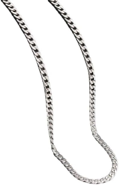 Titanium Steel Cuban Link Chain Necklace, Hip Hop Style, Unisex Fashion Jewelry