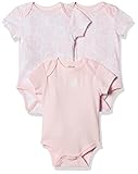 Little Me Baby-Girls Newborn Damask Scroll 3 Pack Bodysuit, Pink/Multi, 3 Months