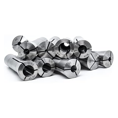 11PCS R8 Collet Set-65Mn Material (1/8-3/4 By 16ths 11PCS Set) Cover