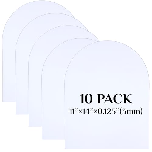 Novabright 10 Piece Arched White Foam Board, 11 x 14 Inches (3mm), PVC Foam Poster Board, Waterproof, Suitable for Signs, School Projects, Handicrafts, Artistic Creation, Indoor and Outdoor Use