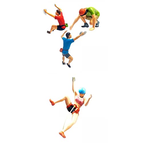 Qianly 4 Stück 1:64 Kleine Miniatur Kletterfiguren Climber Train Layout Qianly 4 Stück 1:64 Kleine Miniatur Kletterfiguren Climber Train Layout