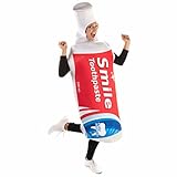Hauntlook Minty Toothpaste Costume Outfit - One Piece, Adult Size Halloween Costumes for Women and Men - Funny Costumes for Adults Made Of Wrinkle and Shrink Resistant Polyester - 1ct