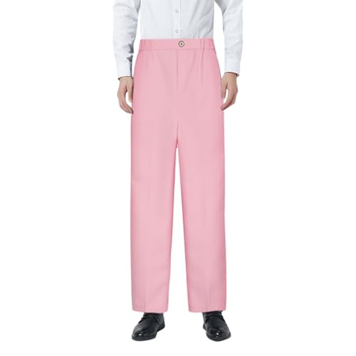 Boys Adjustable Waist Dress Pants with Front Pockets Flat Front Design Straight Leg Fit for and Everyday Wear