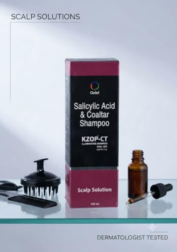 Image of oziel kzop ct shampoo | 2-Pack Value Set, Dandruff & Psoriasis, 2% Coal Tar Formula, Dermatologist Tested, Scalp Solution