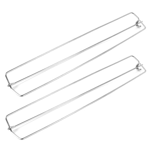 Nicear 4 piezas de parrilla para barbacoa con rieles laterales para asar alitas de pollo, juego de tenedores para barbacoa, rieles laterales para asar al aire libre, picnics y barbacoas