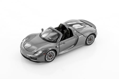 Modelo coche deportivo 918 Spyder escala 1:24 gris