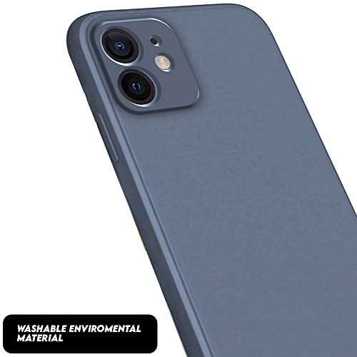 Image of Back Case Cover for iPhone 12 Mini Back Cover Case Camera Protection Soft Liquid Silicone Protective Back Cover Designed for iPhone 12 Mini (Gray)