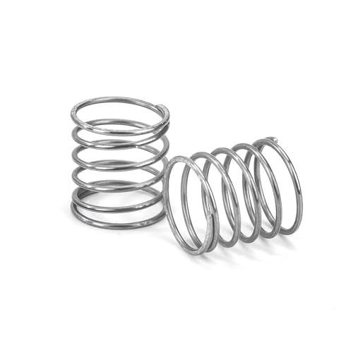 GUNGY Lot De 10 Ressorts De Compression 50mm Acier Inoxydable - Diamètre Fil 0.9mm, Extérieur 13mm, Force 0.9KG