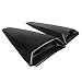 IKON MOTORSPORTS Side Window Louver, Compatible with 1999-2004 Ford Mustang Coupe 2-Door (Not Fit Convertible), Polyurethane PU Unpainted Black Rear Air Vent Scoop Shades Cover Blinds Trim