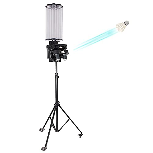PeTnessGO Badminton-Federball-Maschine, multifunktional, automatische Badminton-Maschine, Badminton-Launcher mit Trainingsbohrern, Federbälle, Feeder Shooter mit Fernbedienung, tragbar S3025 Cover
