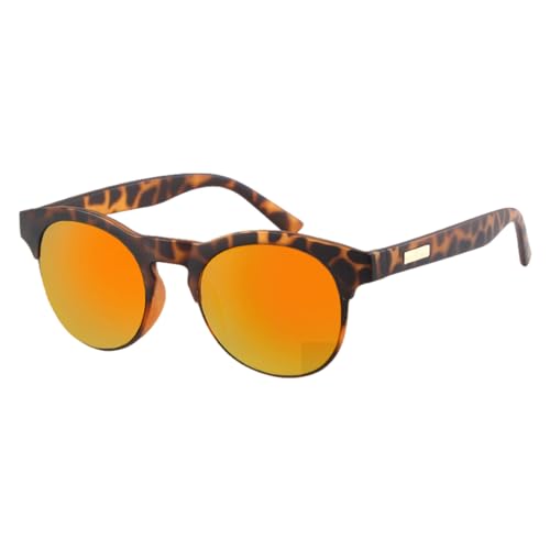 Lunettes de soleil ovales œil de chat rétro motif léopard pour femmes