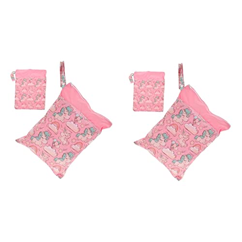 Toddmomy 2 Uds Bolsa Organizadora De Pañales Trajes De Baño Piscina De Viaje Tela Seca con Cremallera Playa Bolsa De Pañales Reutilizable Ropa para Bebé Bolsas Portátiles Gimnasio
