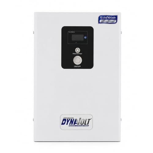 Image of Dynavolt Lithium-Ion Battery 12.8V 100Ah (1280Wh) Smart Wall-Mounted LiFePO4 Battery | Bluetooth App, Smart Display, SCT SyncCharge Technology, Advanced BMS, 5-Year Warranty