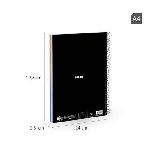 Cahier A4 à spirale MILAN Sunset 95g d'une robustesse exceptionnelle - 2