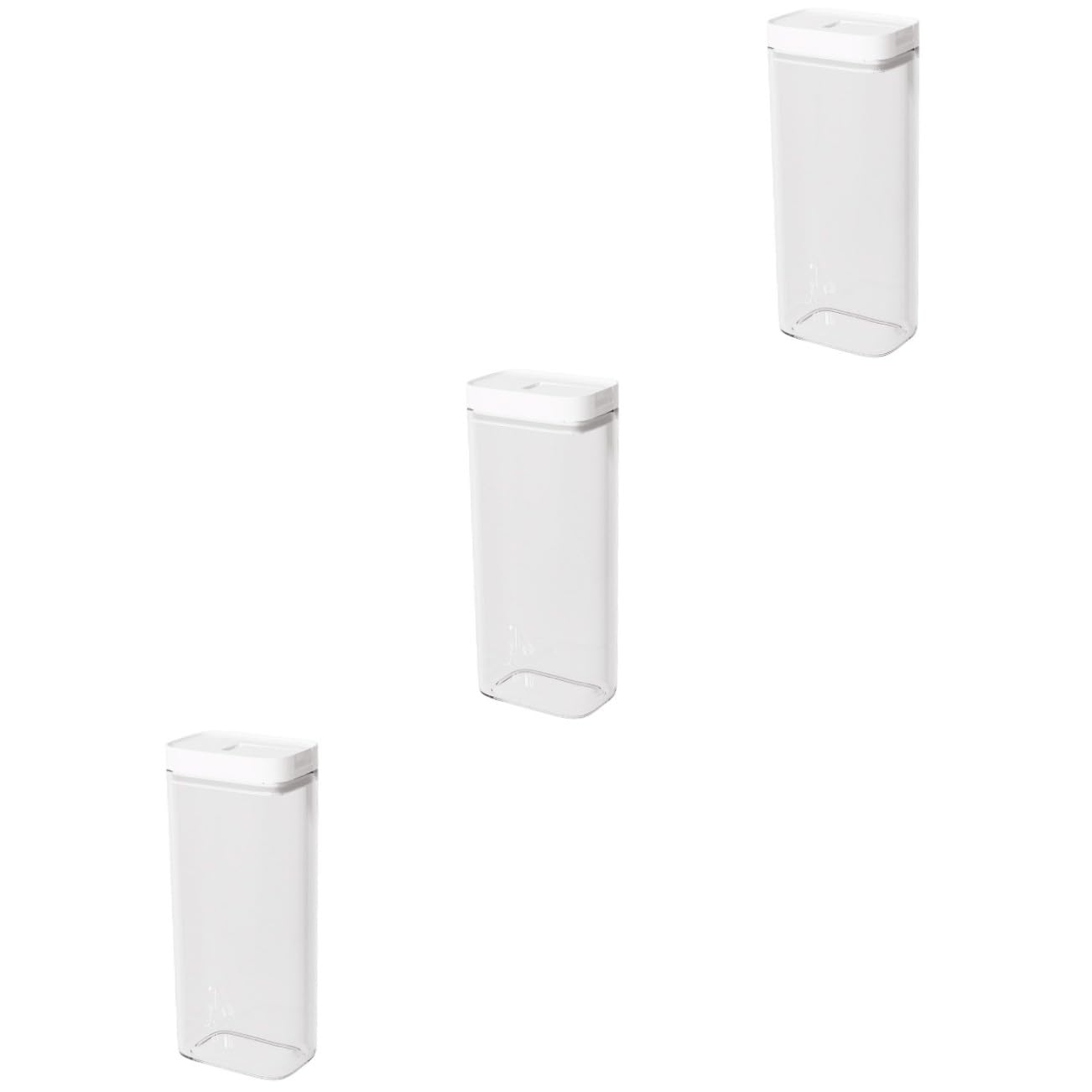 Alipis 3piezas Contenedor De Almacenamiento De Pasta Reutilizable Organizador Hermético Para Espaguetis y Alimentos Secos Para Cocina y Despensa