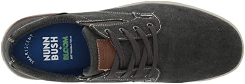 Nunn Bush Men's KORE Tour Canvas Plain Toe Oxford Athletic Style Sneaker Lace Up, Grey, 10 | Image 4