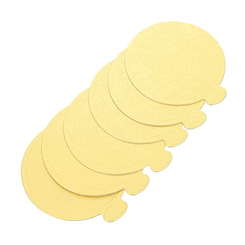 PRETYZOOM Sturdy Round Cake Boards 100pcs Cake Paper Trays for Party Desserts Elegant Non-breakable Cake Display