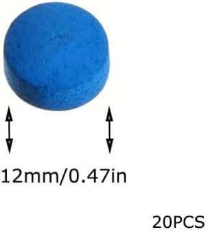 Miniatura 2 de Kit de 20 puntas de repuesto para taco de billar, puntas de taco de billar, puntas de palo de piscina con caja de almacenamiento, puntas de taco de