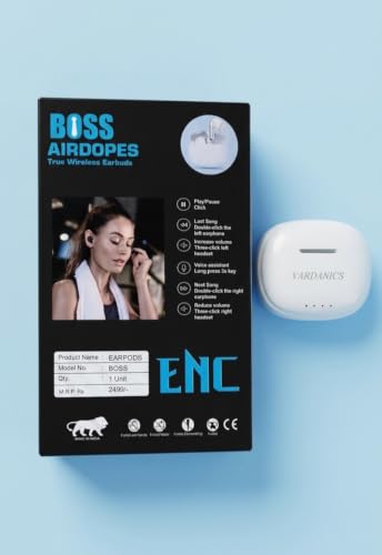 Image of Vardanics True Wireless Earbuds with Charging Case, White