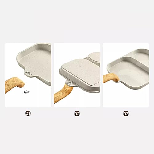 Poêle à petit-déjeuner compartimentée contre la corvée de vaisselle - 7