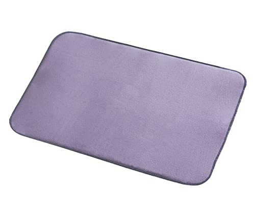 Image of Kuber Industries Microfiber Reversible Dish Drying Mat with Absorbent Parity for Kitchen 19 inchx 15 inch(Purple)