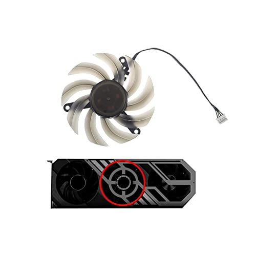 Youngran TH80152H-PCC01 DC12V Graphics Fan Compatible for Palit GeForce RTX 3090 RTX 3080 Ti RTX 3080 RTX 3070 Ti RTX 3070 RTX 3060 Ti GamingPro Leisurely (Blade Color : Middle Fan)