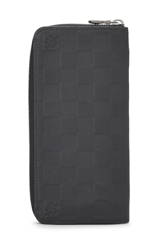 Pre-Loved Black Damier Infini Zippy Vertical Wallet, Black3