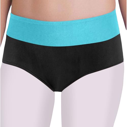 Kids Girls High Waisted Dance Briefs Color Block Gymnastics Ballet Dance Briefs Panties Underwear3
