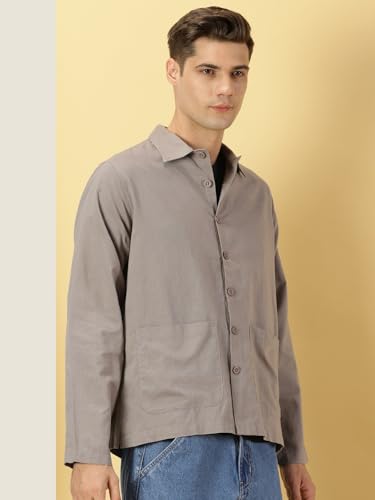 Image of Thomas Scott Men's | Solid | Full Sleeve | Regular Fit | 100% Cotton | Double Pocket | Spread Collar | Casual Shirt