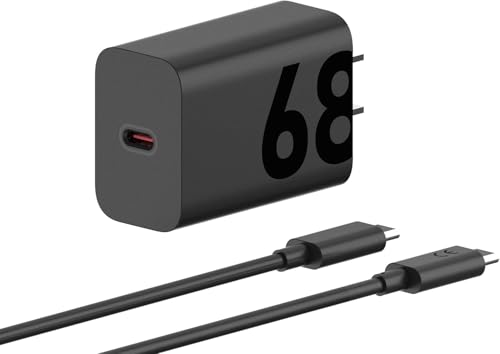 Image of Motorola 68W Gan Turbo Power Fast C-Type Charger for Motorola Edge 60 Pro /Fusion /Edge 50 Fusion /Edge 50 Ultra /50 Pro /Razr 50 Ultra /Moto G45 /G54 /Moto E40 /Moto G35, Black