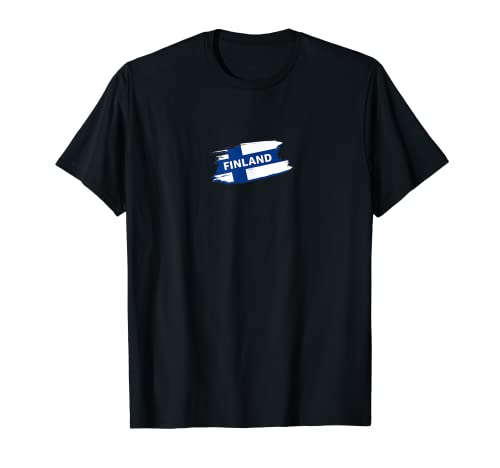 Flag Finland T-Shirt, Black