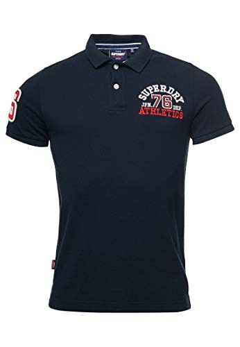 Superdry Herren Classic SUPERSTATE S/S Polo Poloshirt, Blau (Eclipse Navy...