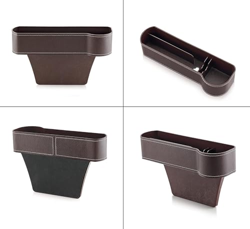 Image of RECLUSE Car Seat Gap Organizer with Cup Holder, Multifunctional Small Storage Box for Coins, Cards, Cell Phone, Wallets etc(Pack of 1)