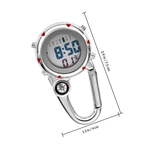 Reloj de cuarzo multifunción Gatuida con mosquetón de acero inoxidable y esfera analógica 2