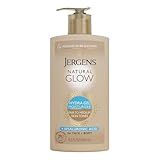 Jergens Natural Glow Hydra Gel Moisturizer, Hyaluronic Acid Tanning Lotion, Hydrating Tanning Gel, Fragrance-Free Self Tanner, Fair to Medium Skin Tones, 8.3 Fl Oz
