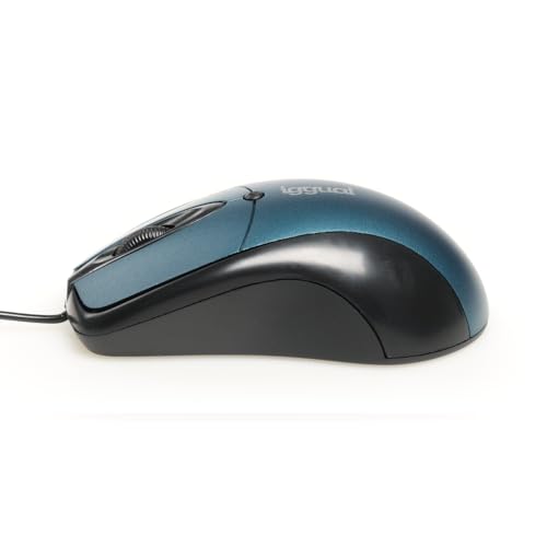 iggual Ratón COM-Ergonomic-XL 800 dpi Azul Negro/Azul