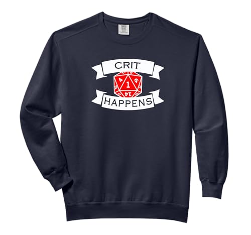 Crit Happens Role Playing Shirt - Critical Hit Shirt Comfort Colors Adult Sweatshirt