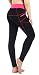 Neonysweets Womens Legging Sports Workout Tights Running Yoga Pants Black Rose M