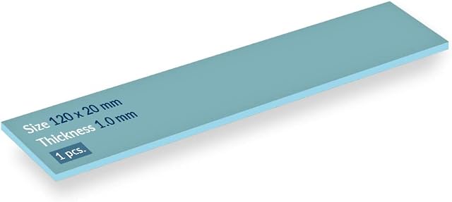 ARCTIC TP-2 (APT2560): Economic Thermal Pad, 120 x 20 x 1.0 mm (1 Piece) - Thermal pad, Excellent heat conduction, Low hardness, Ideal gap filler, Easy installation, Safe handling - Blue