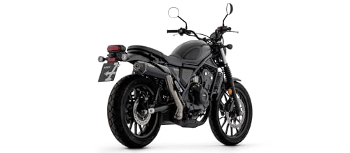 ARROW REBEL SILENCER WITH ALUMINIUM DARK\ END CAP\ HONDA CL 500 '23 HOMOLOGATED NICHROM DARK REBEL SILENCER WITH ALUMINUM DARK ENDCAP