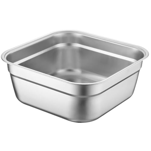 Tazón de Lavado, 304 Cuenca de Lavado Rectangular de Acero Inoxidable, Buque de Lavado Rectangular, tazón de Mezcla de tazón Fregadero de bañera de Acero Inoxidable de Acero Inoxidable de Lavado con