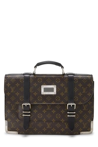 Pre-Loved Monogram Macassar Larry Briefcase, Brown